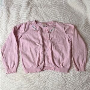 Gymboree Pink Cardigan with Embroidered Accents